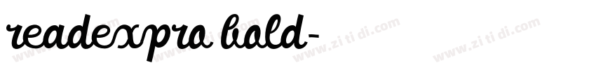 readexpro bold字体转换